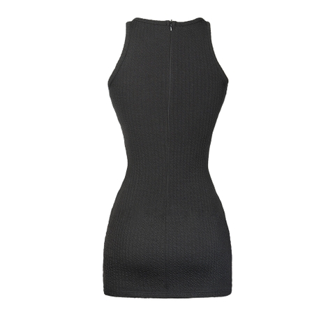 Sisters Váy đầm body thun đan len cổ yếm Selena