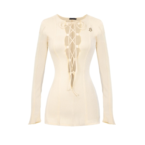 SISTERS Váy đầm body đan dây ngực Sohee