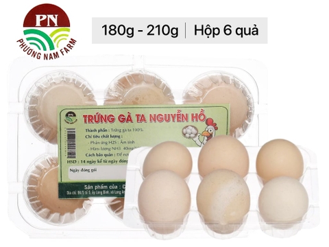 Trứng gà ta hộp 6 quả (giao ngẫu nhiên thương hiệu