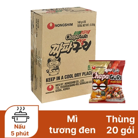 Thùng 20 gói mì Nongshim Chapaguri Ram-don 140g