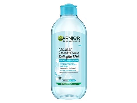 Nước tẩy trang Garnier cho da dầu mụn Garnier Micellar Cleansing Water Salicylic BHA 400ml