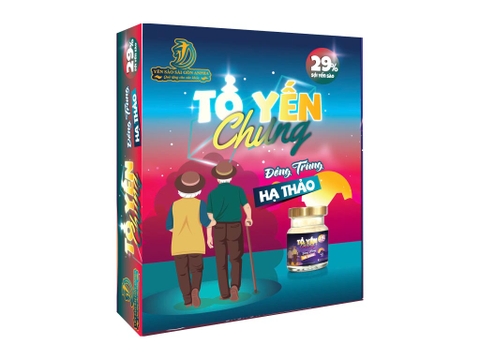 Hộp 6 hũ tổ yến chưng đông trùng hạ thảo Sài Gòn Anpha 29% 70ml