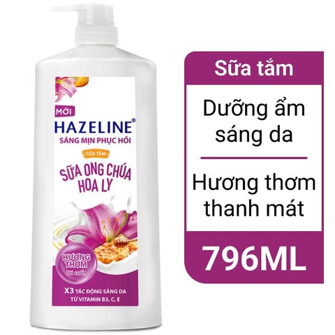 Sữa tắm Hazeline nâng tông da sữa chua hương hoa linh lan 667ml