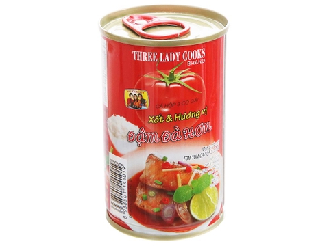 Cá mòi xốt cà chua nắp giật 3 Cô Gái hộp 155g