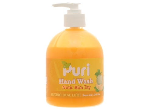 Nước rửa tay Puri hương dưa lưới chai 500ml
