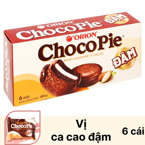 Bánh chocopie Orion Dark vị ca cao hộp 180g (6 cái)