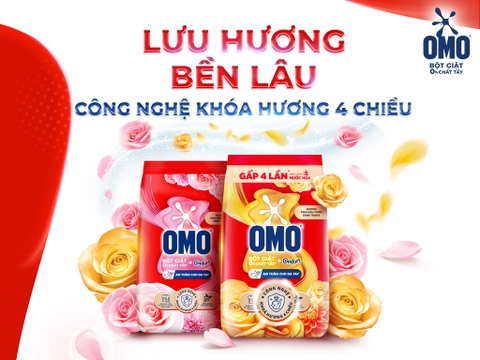 Bột giặt OMO Comfort tinh dầu thơm nồng nàn túi 350g