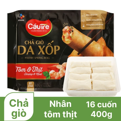 Chả giò da xốp tôm và thịt Cầu Tre 400g