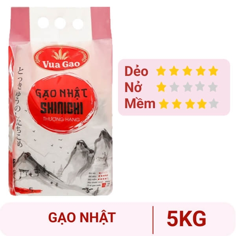 Gạo Nhật Vua Gạo túi 5kg