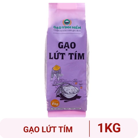Gạo lứt tím Vinh Hiển túi 1kg