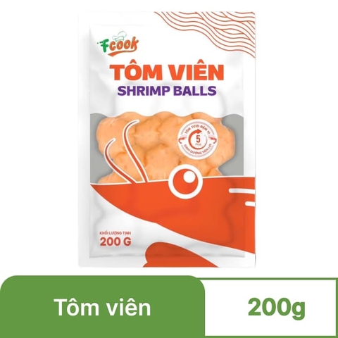 Tôm viên Fcook Hoa Doanh gói 200g