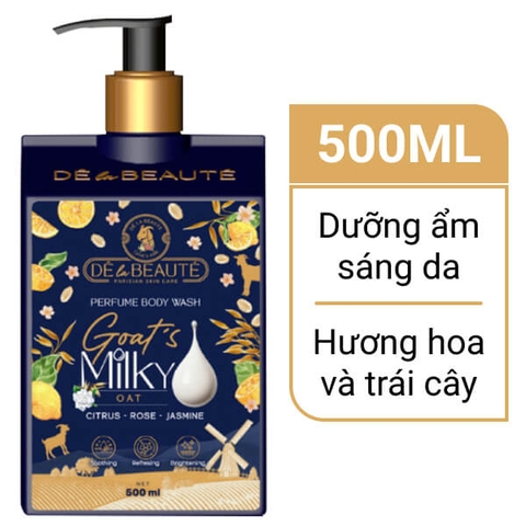 Sữa tắm DÊ la BEAUTÉ Goat's Milky Oat yến mạch hương nước hoa 500ml