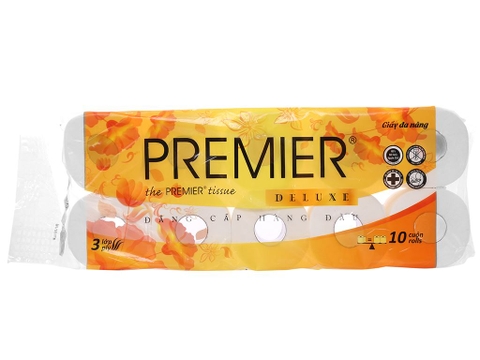 10 cuộn giấy vệ sinh PREMIER Deluxe 3 lớp