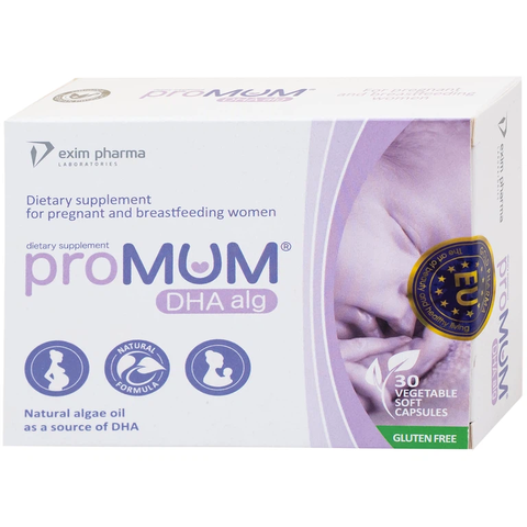 Viên uống proMUM DHA Alg bổ sung DHA cho phụ nữ có thai và cho con bú (3 vỉ x 10 viên)