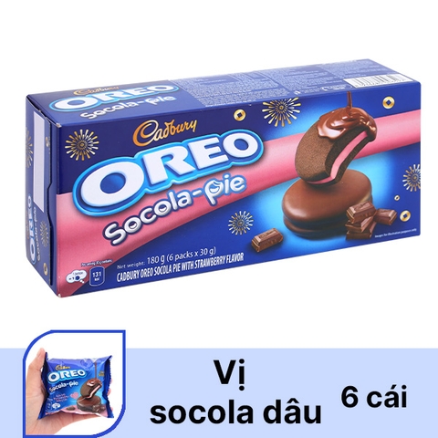 Bánh Oreo Pie socola dâu hộp 180g (6 cái)