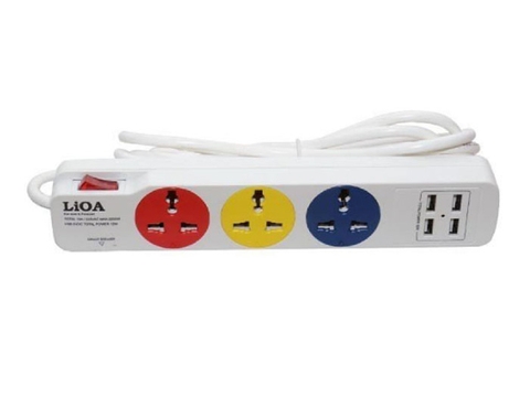 Ổ cắm đa năng có cổng sạc USB Lioa 3DN4A12W