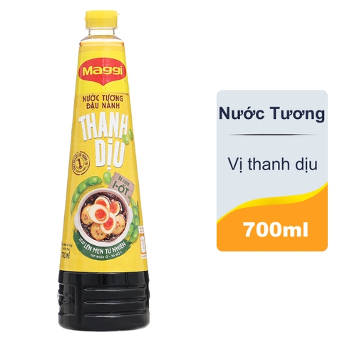 Nước tương đậu nành Maggi thanh dịu chai 700ml