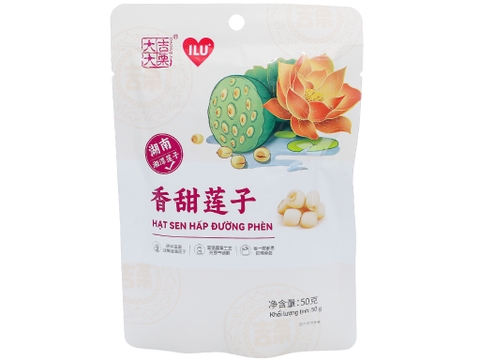 Hạt sen hấp đường phèn ILU gói 50g