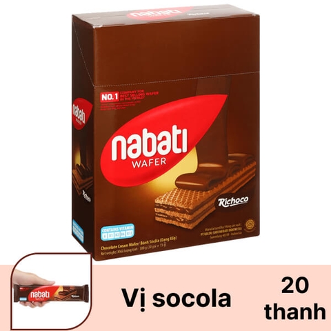 Bánh xốp nhân socola Nabati hộp 300g