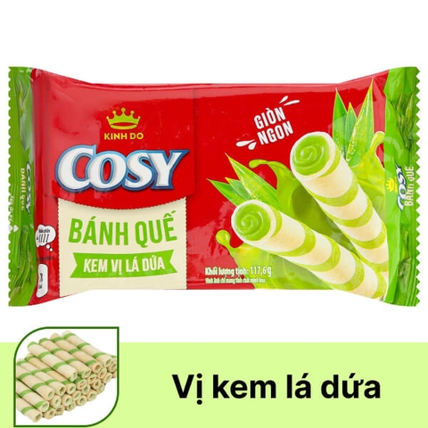 Bánh quế vị kem lá dứa Cosy gói 117.6g
