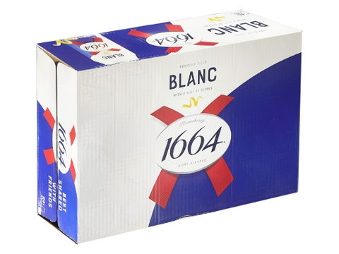 Thùng 24 lon bia Blanc 1664 330ml