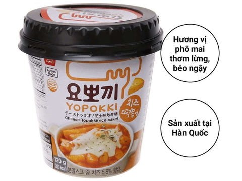 Bánh gạo Yopokki vị phô mai ly 120g