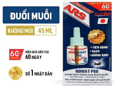 Dung dịch xông xua đuổi muỗi ARS Nomat 45ml