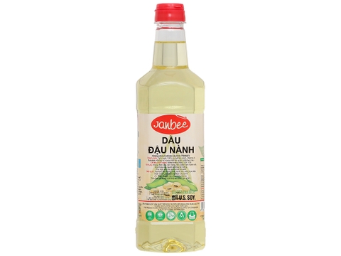 Dầu đậu nành tinh luyện Janbee chai 1 lít