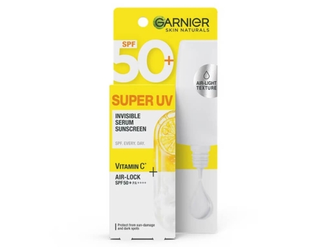 Serum chống nắng Garnier Skin Naturals Super UV Invisible Serum Sunscreen SPF 50+/PA++++ 30ml