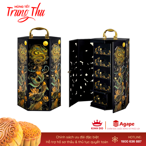 Trăng vàng LONG NGƯ VỌNG NGUYỆT (4 bánh x 160g)
