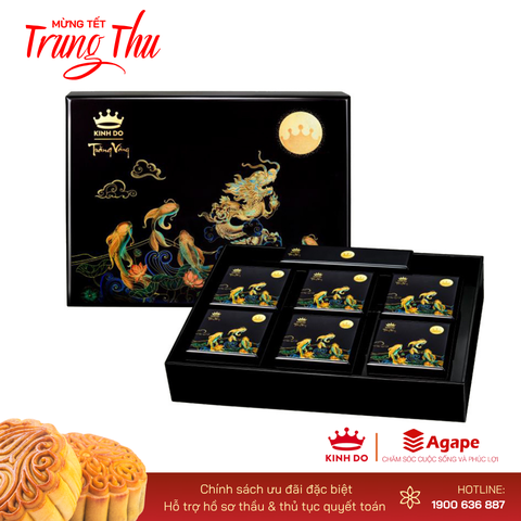 Trăng vàng LONG NGƯ VỌNG NGUYỆT (6 bánh x 160g)