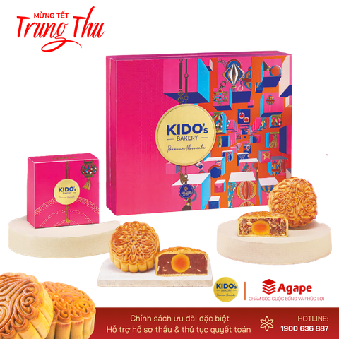 KIDO - Mỹ Vị Cát Tường HỒNG (4 bánh x 150g)