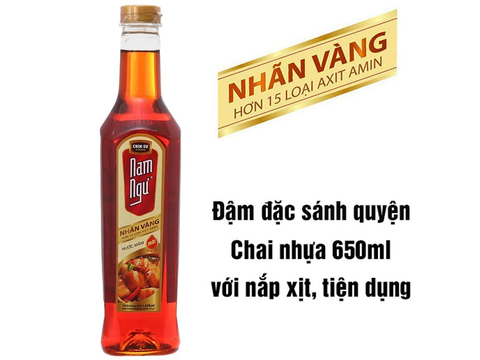Nước mắm Nam Ngư nhãn vàng 14 độ đạm chai 650ml