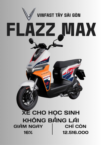 XE MÁY ĐIỆN CHO HỌC SINH VINFAST FLAZZ MAX CAM