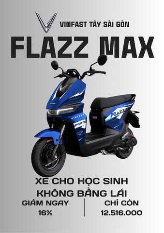 MÁY ĐIỆN CHO HỌC SINH VINFAST FLAZZ MAX XANH GP