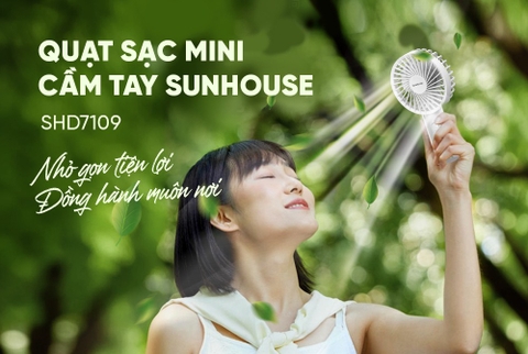 Quạt sạc mini cầm tay Sunhouse SHD7109