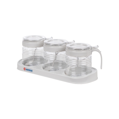Lọ gia vị tròn bộ 3 Việt Nhật 2932