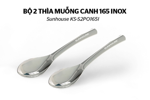 Bộ 2 Thìa muỗng canh165 inox Sunhouse KS-S2PO165I