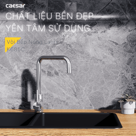 Vòi chậu rửa chén Caesar K685C nóng lạnh