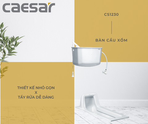 Bồn cầu xổm Caeasar CS1230