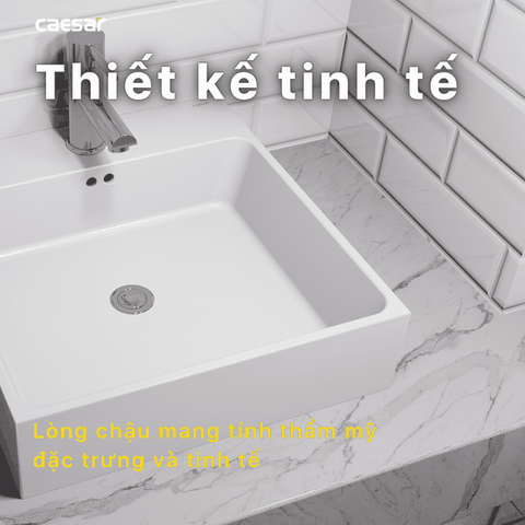 Lavabo chậu rửa mặt Caesar LF5261 đặt bàn