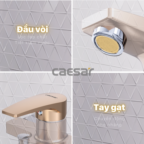 Vòi Sen CAESAR S393CG Màu Nâu Đồng Tay Sen Massage
