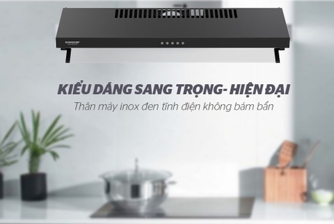 Máy hút mùi kính thẳng Sunhouse SHB6118B