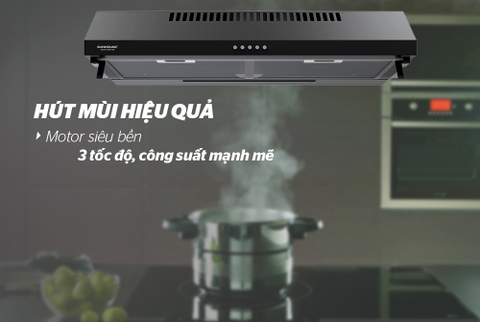 Máy hút mùi kính thẳng Sunhouse SHB6118B