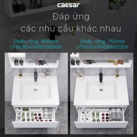 Bộ Lavabo tủ Caesar LF5030 + EH05030DDV
