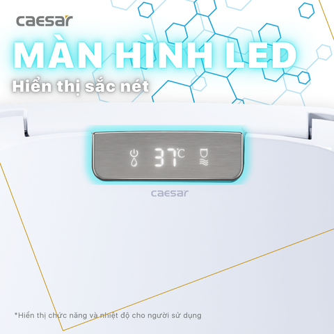 Bồn Cầu 1 khối CAESAR C1363F Nắp Rửa Điện Tử TAF610H