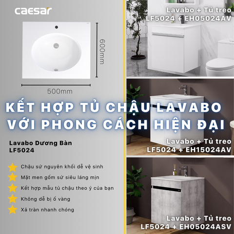 Bộ Lavabo tủ Caesar LF5024 + EH05024AV