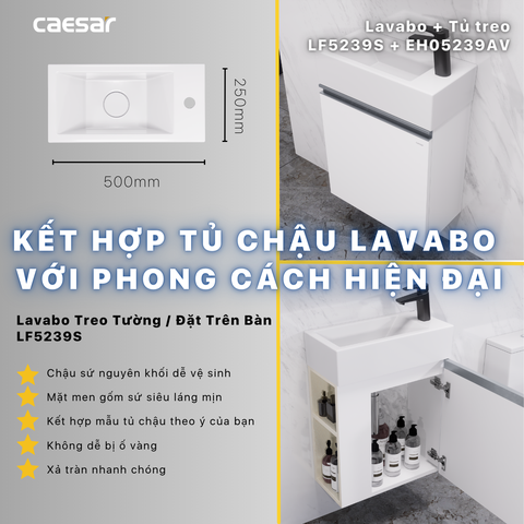 Bộ Lavabo tủ Caesar LF5239S + EH05239AV