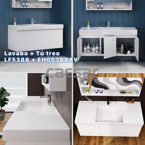 Bộ Lavabo tủ Caesar LF5388 + EH05388AV