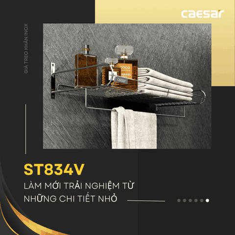 Giá treo khăn Caesar ST834V 2 tầng